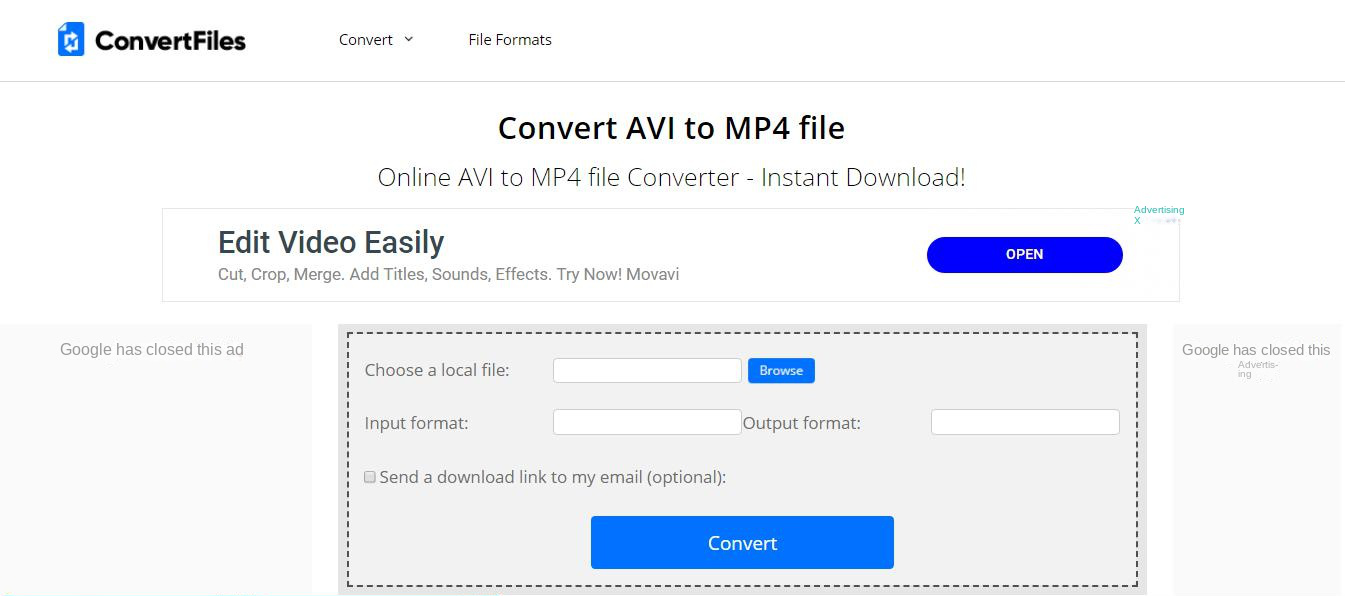 Ferramenta de conversão de formatos on-line ConvertFiles