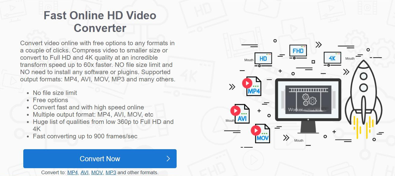 Ferramenta de conversão de formatos on-line HDconvert.com