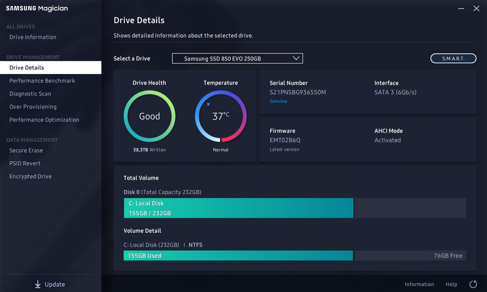 Samsung SSD Magician para Windows - Faça o download gratuito na Uptodown