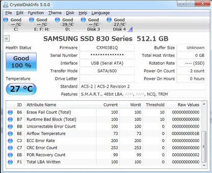 Use o CrystalDiskInfo para verificar a integridade da SSD