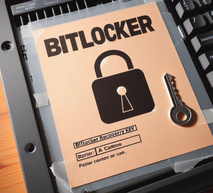 Chave de recuperação do BitLocker em uma impressão