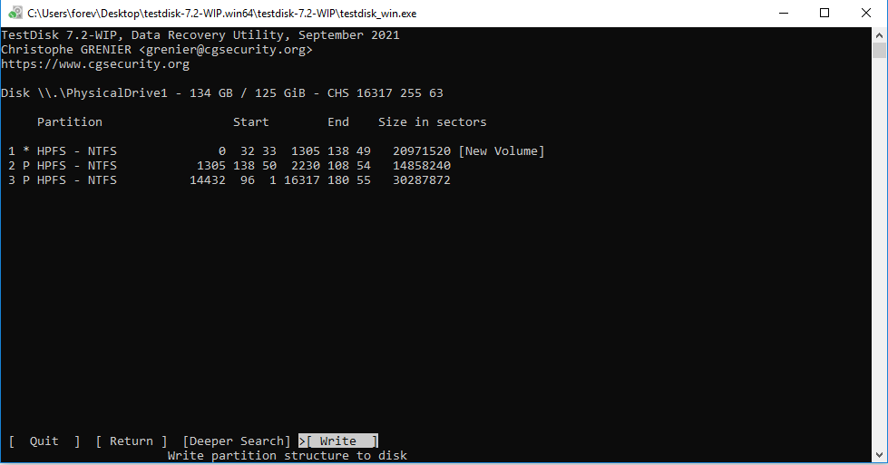 TestDisk recuperar partição