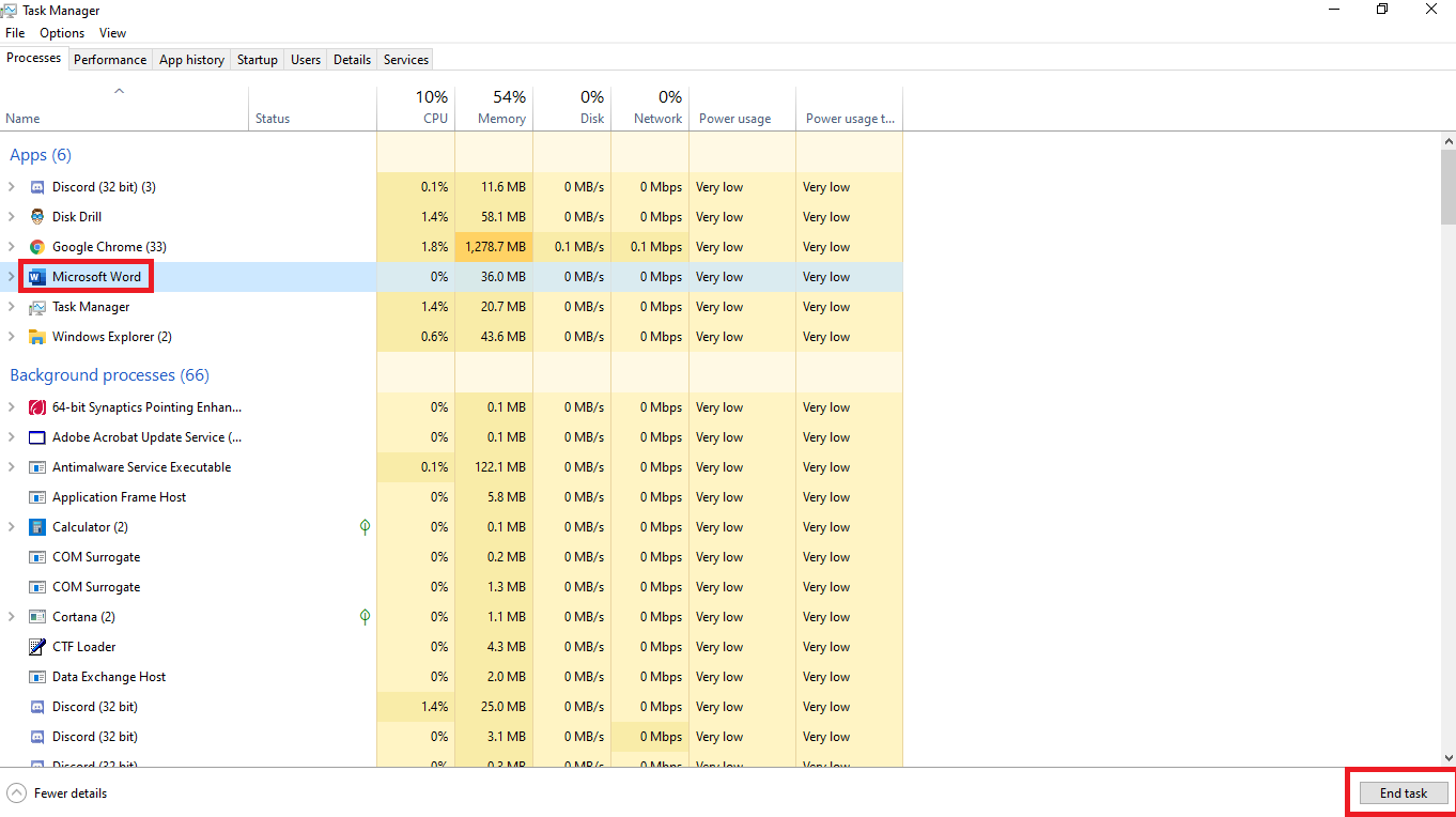 Finalização de uma tarefa em um PC com Windows