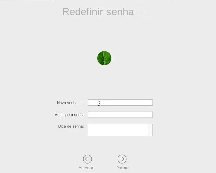 Redefinição de senha do MacOS