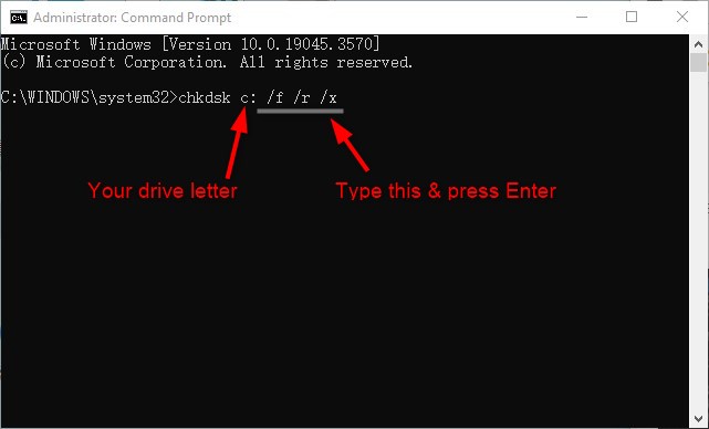 Examinar e corrigir todos os setores defeituosos no Windows