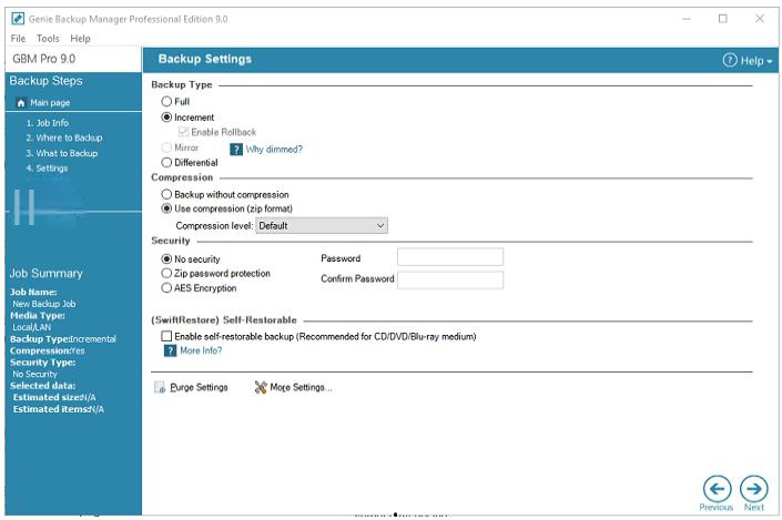 Interface de operação do software Genie Timeline Manager Pro.9.0