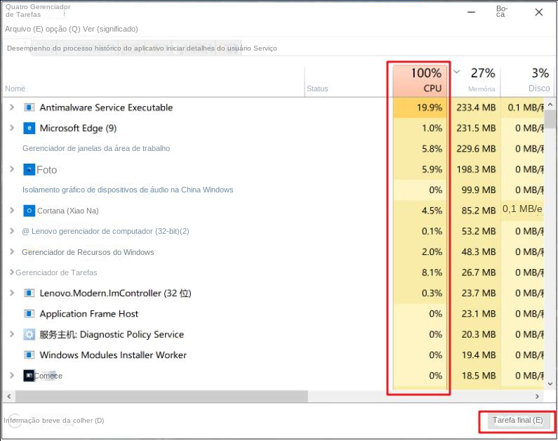 Como Resolver O Problema De 100 De Uso Da Cpu No Windows 10 Renee Laboratory 1185