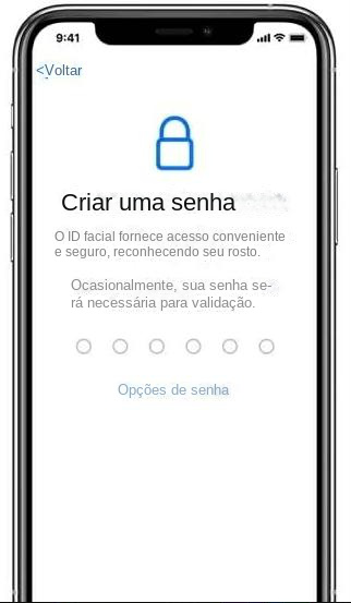 definir a senha no iPhone