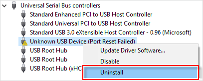 como reparar o cartão micro sd não detectado desinstalando os drivers