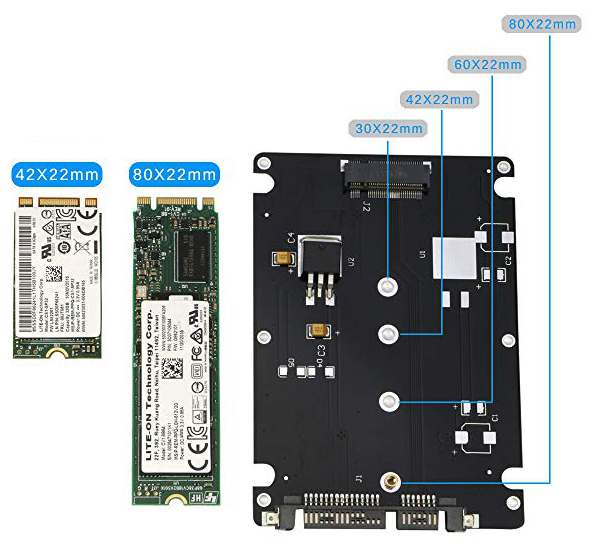 Dimensões do SSD M.2