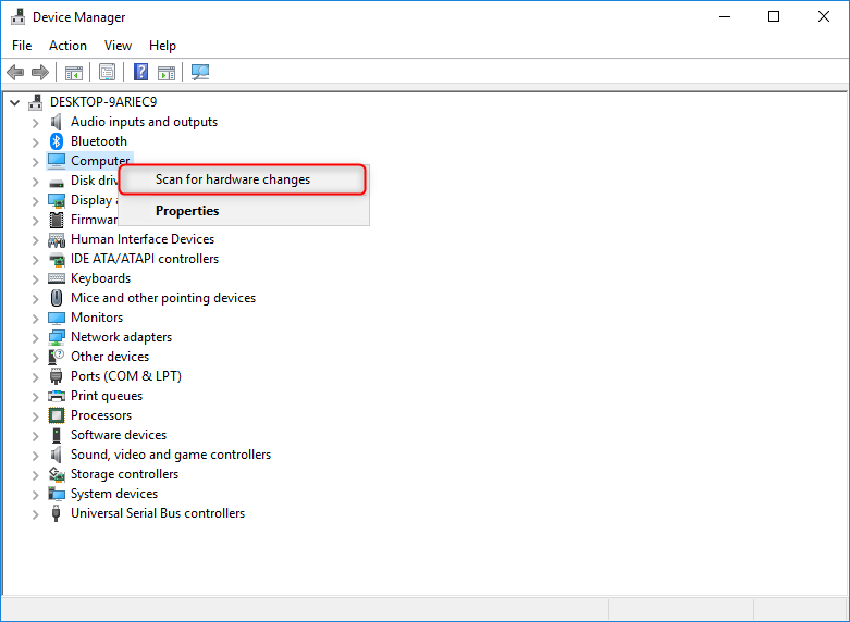 verificar se há alterações no hardware do computador quando as portas usb não estão funcionando