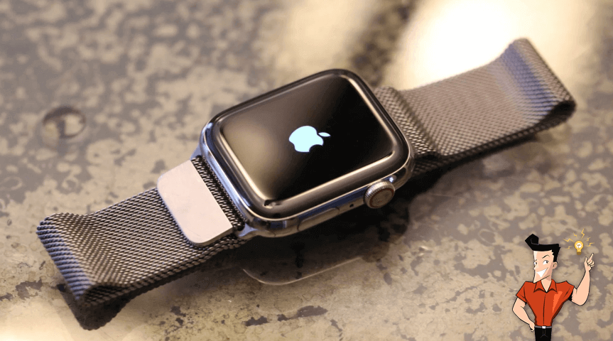 apple watch travado no logotipo da apple