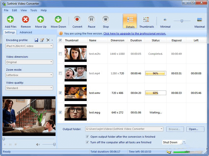 como converter mp4 em vob com o Sothink Video Converter