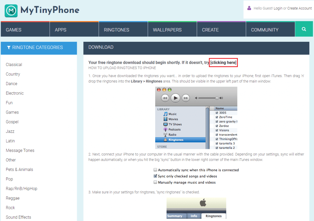 como obter toques de celular gratuitos para iphone no mytinyphone