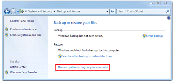 como fazer a restauração de fábrica do windows 7