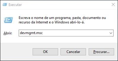 execute o comando devmgmt