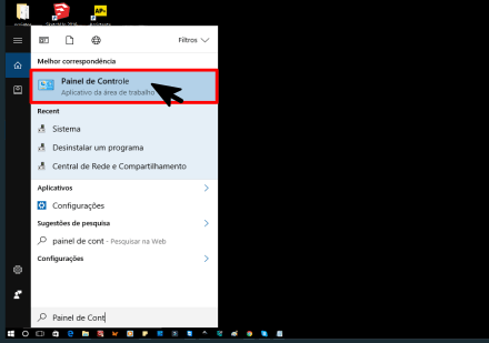 Pesquisar no Painel de Controle do Windows