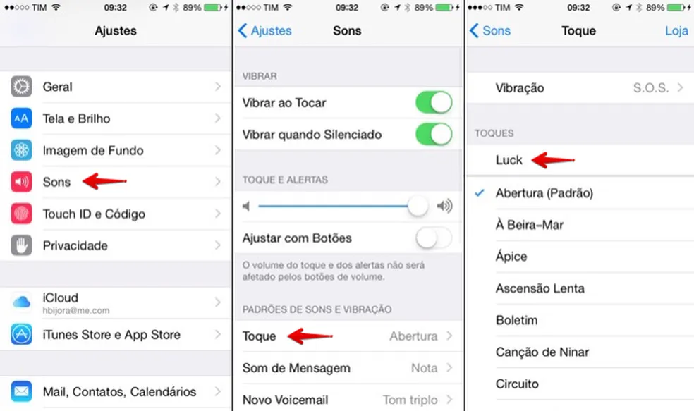 definir músicas como toques para o iphone