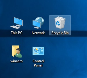 Versões da Lixeira do Windows