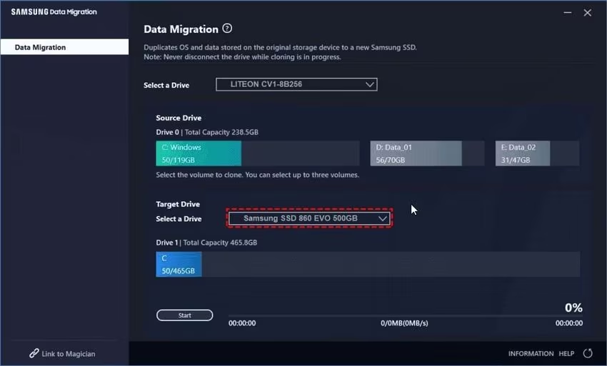 Como usar o Samsung Data Migration no Windows 10 para clonar um disco rígido