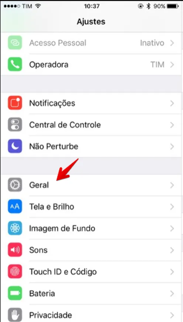 ir para o iphone geral